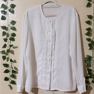 Elegant White Women's Blouse